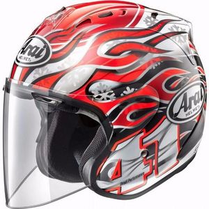 ARA I Jet VZ-RAM Corsair-X Haga GP 3/4 casque ouvert course hors route casque de moto de Motocross