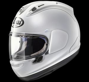 ARAI RX7X Casque en plein visage blanc brillant au large des courses de moto