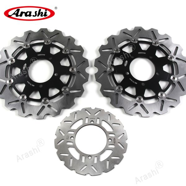 Arashi Pour Kawasaki Z750 Z 750 ABS 2007 - 2012 Disque De Frein Avant Arrière Disque Rotors Moto Z 750 2008 2009 2010 2011