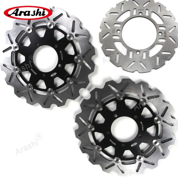 Arashi Pour KAWASAKI Z750R ABS 2011 2012 CNC Flottant Avant Arrière Disque De Frein Disque Rotors Moto Z 750 R Z750 750R 11 12