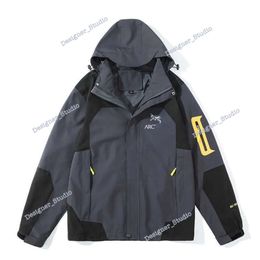 Arc Veste Designer Sportswear Homme Plein Air Automne Sports Décontracté Ample Chaud Coupe-Vent Imperméable À La Mode Mince Respirant À Capuche