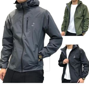 ARC Jacket Mens Diseñador de capucha Tech Nylon impermeable Jackets de cremallera de alta calidad Abrigo de alta calidad para hombres al aire libre #1250