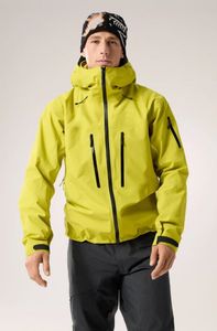 Arcterxs Chaqueta de arco de tres capas Jackets de cremallera al aire libre Jackets calientes impermeables para hombres deportivos Mujeres SV/LT Gore-TexPro Casco de senderismo liviano