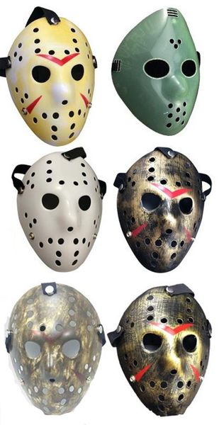 Máscara arcaística Cara completa Asesino antiguo Jason vs Viernes 13 Prop Horror Hockey Disfraz de Halloween Cosplay Maskin stock DHL