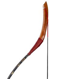 Boogschieten traditionele longbow recurve boog 20-50 pond houten longbow boog voor buiten boog novice oefening boog met bowstring