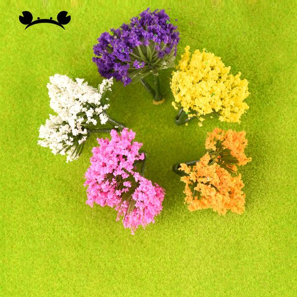 Architecture/bricolage maison 50 pcs multicolore 3 cm modèle arbres modèle fleur miniature jardin plante verte modèle train chemin de fer paysage maison de poupée décorations 230629