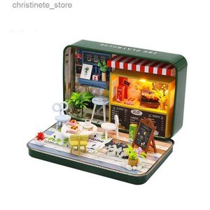 Architectuur/DIY Huis Kerstcadeaus Diy Doos Poppenhuis Speelgoed voor Kinderen Meubels Miniatuur Houten Miniaturas Poppenhuis Verjaardagscadeaus S901