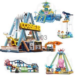 Architecture / Bricolage Maison City Friends Parc d'attractions Aire de jeux Mer Creative Roller Coaster Modèle Blocs de construction Miniature MOC Kit Jouets pour filles J230807