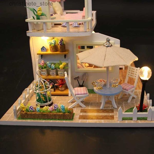 Architecture/bricolage maison créative fait à la main bricolage 3D puzzle rose maison de poupée jouets pour enfants filles adolescents adultes 12 + cadeaux d'anniversaire