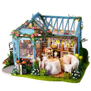 Architecture DIY House Cutebee Miniatur Dollhous DIY Garden Miniature Items Musical Dolls Dollhouse Furniture Mini Room Toy Hous Gifts 230617