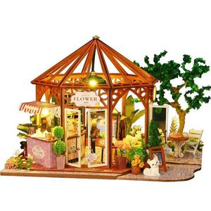 Architectuur/DIY House Diy Big Wooden Casa Roombox Dollhouse With Furniture Light Doll House Handmade Assembly Miniature Cafe Toys Birthday Gifts