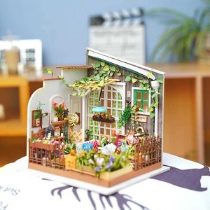 Architectuur/DIY House Diy House With Furniture Study Room Simons Coffee Children Adult Doll House Miniature Dollhouse HOUTEN KITS TOY
