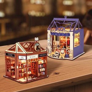 Architecture / DIY House DIY Mini Doll House Kit Assemblage Model Model Street View Miniature Handmade 3d Puzzle Toy Home Craft en bois
