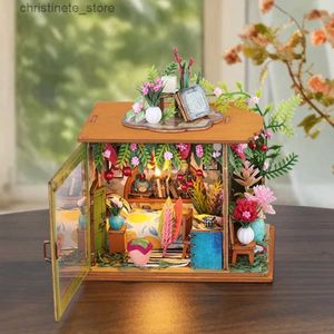 Architecture/Bricolage Maison Kit de construction miniature en bois à faire soi-même, mini maisons de poupée avec meubles, maison de campagne lumineuse, cuisine, maison de poupée pour adultes, cadeaux