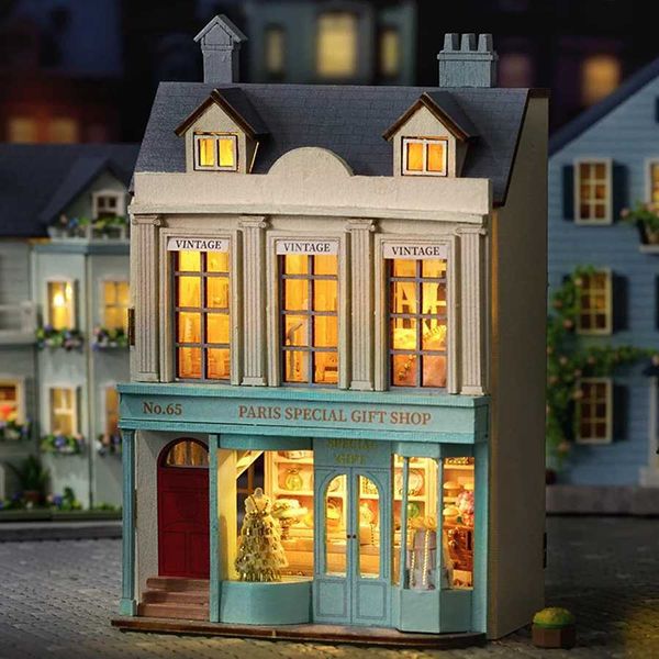 Architecture / DIY House Doll House Kit Shop Gift Shop Mini Assembly Building Modèle DIY FILLE 3D PUBLIPLE GILLE PRINCESS TOUELL