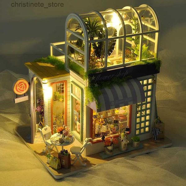 Arquitectura/casa DIY Gristmas regalo Diy Mini casa de muñecas juguetes para niños muebles miniatura de madera Miniaturas casa de muñecas regalos de cumpleaños TD41