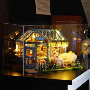 Architectuur/DIY Huis Handgemaakt Diy Poppenhuis Houten Speelgoed Poppenhuis Meubels Monteer Puzzel 3D Miniatuur Poppenhuis Educatief Speelgoed Voor Kinderen Geschenk