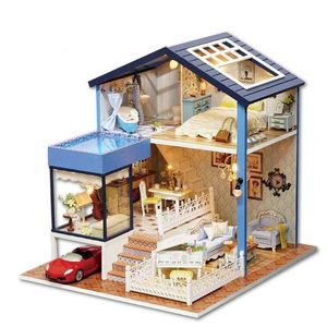 Architectuur/DIY Huis KACUU Poppenhuis Originele Doos Miniatuur Houten Poppenhuis Met DIY Meubilair Fidget Speelgoed Voor Kinderen Kinderen Verjaardagscadeau Seattle