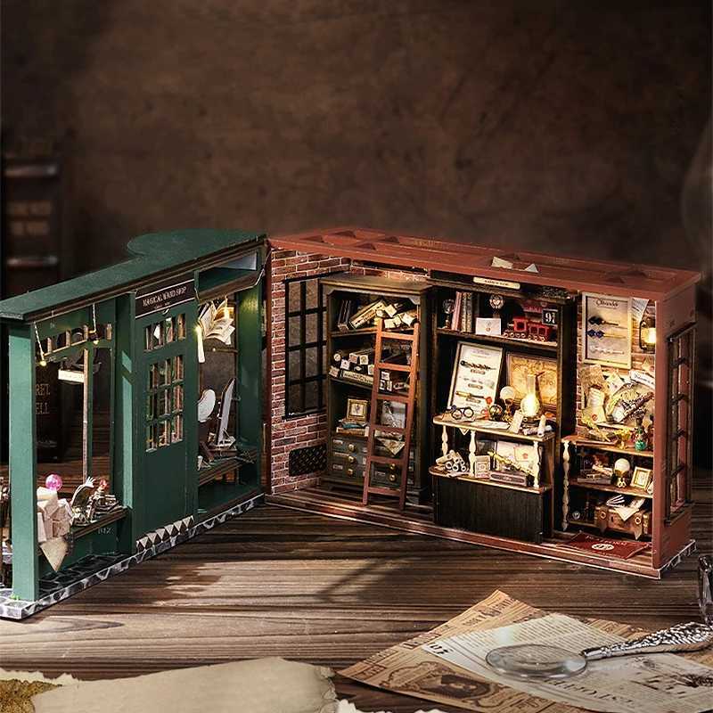 Architecture / DIY House Magical Doll House en bois miniature Assemblage de bricolage Modèle de construction Kit Production de décorations de jouets de petite pièce avec meubles