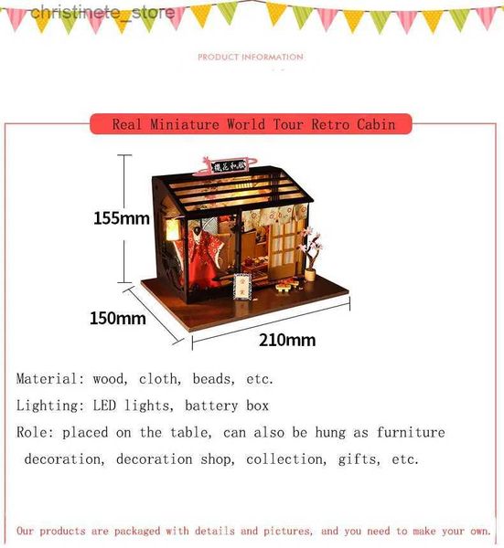 Arquitectura/Casa DIY, juguetes para niños, Casa de muñecas nueva, Casa de muñecas en miniatura Diy con cubierta antipolvo, muebles, regalo de cumpleaños TD27 2829