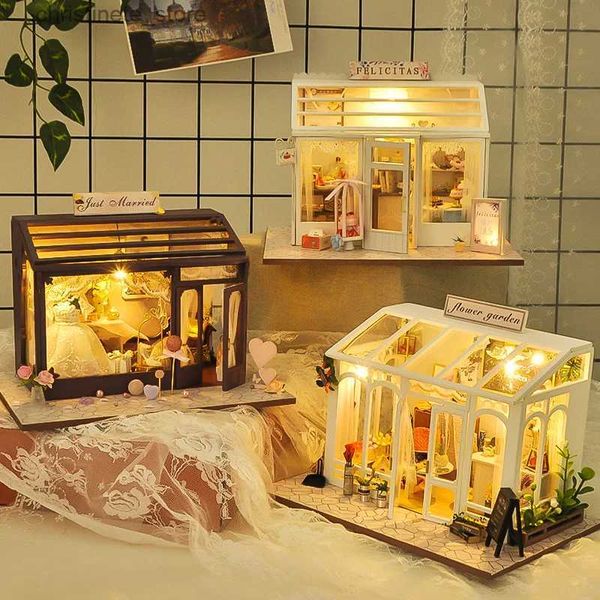 Architecture/bricolage maison jouets pour enfants nouvelle maison de poupée Casa bricolage Miniature maison de poupée avec housse de poussière meubles cadeau d'anniversaire TD24 TD25 TD26