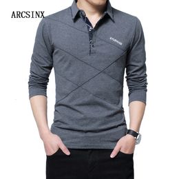 ARCSINX 5XL Poloshirt Mannen Plus Size 3XL 4XL Herfst Winter Merk mannen Lange Mouw Toevallige Mannelijke Heren polo Shirts 240104