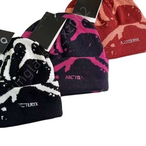 Arcterxy Gorro Gorro Diseñador de Alta Calidad Arco de Lujo Estilo Americano Sombrero de Lana de pájaro Calor y protección contra la Nieve Gorro de Punto Floral Protección contra el Viento para los oídos Sombrero para el frío