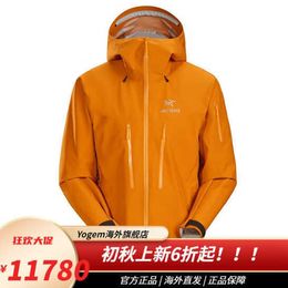 Arcterys Jacket Hardshell Beta-jassen Heren Gtx Winddicht Waterdichte Capuchon Alpha Sv Klimmen Bergbeklimmen Speciale Charge Jas Buiten Ademend Geschenk Oranje W