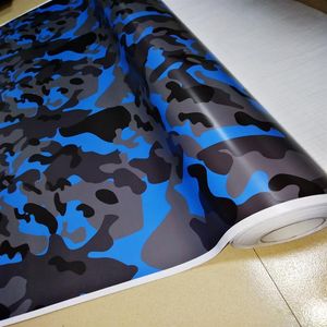 Arctic Blue Snow Camo Car Wrap Vinyl con Air Release Gloss Matt Camuflaje que cubre Truck boat gráficos autoadhesivos 1 52X30M 310S