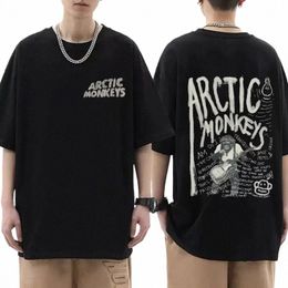T-shirt inspiré de Arctic Mkeys - Liste d'albums Doodle Print T-shirt vintage Hommes Femmes Hip Hop Punk T-shirts à manches courtes Streetwear 61ig #