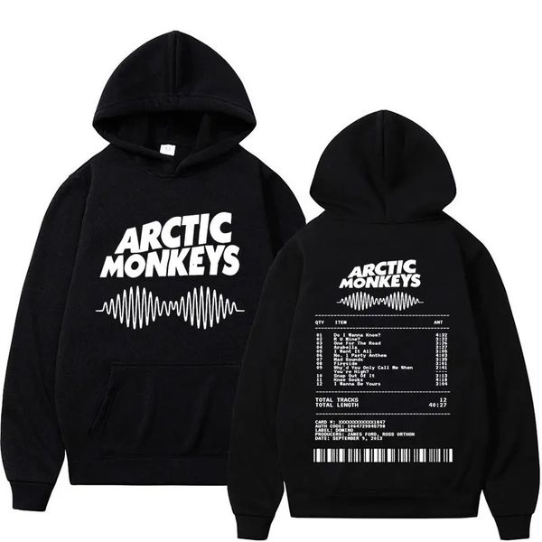 Arctic Monkeys Álbum de música Imprimir sudaderas con capucha Hombres Mujeres Moda vintage Hip Hop Sudadera con capucha Casual Fleece Sudadera de gran tamaño Streetwear 240321
