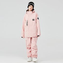 ARCTIC QUEEN Vêtements de ski Femme Homme Vêtements de ski Épaissie Chaleur et équipement de ski imperméable Combinaison de ski Ensemble veste et pantalon de ski pour femme 231227