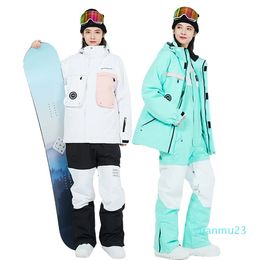 Arctic Queen Women and Mens Ski Suit Winter Snowsuit Waterdichte snowboarden Winddichte Keep Warm heren ski -jas en broekset