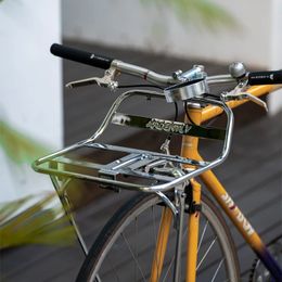 Vuurlijk fietsmand vastwielspoor multifunctionele voorste ultra licht vintage aluminium legering frame fietsenmanden 240329