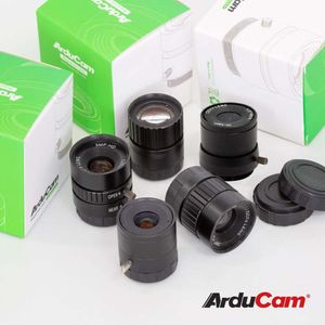 Kit d'objectif Arducam CS pour la caméra Raspberry Pi HQ - Ensemble de 5 pièces avec des focales de 6 mm à 25 mm, des options de téléobjectif grand angle, type 1 / 2,3 compatible