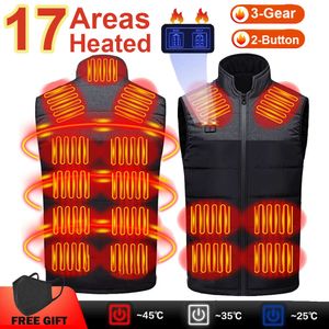 Gebiedsverwarming Vest Heren Dames USB Verwarmd Smart Control Temperatuurjack Katoenen jas Winterjacht Wandelen Skiën