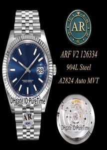 ARF V2 DateJust 41 126334 904L Bisel de acero Blue Dial eta A2824 Relojes de edición de brazalete de jubileo automático P9788927