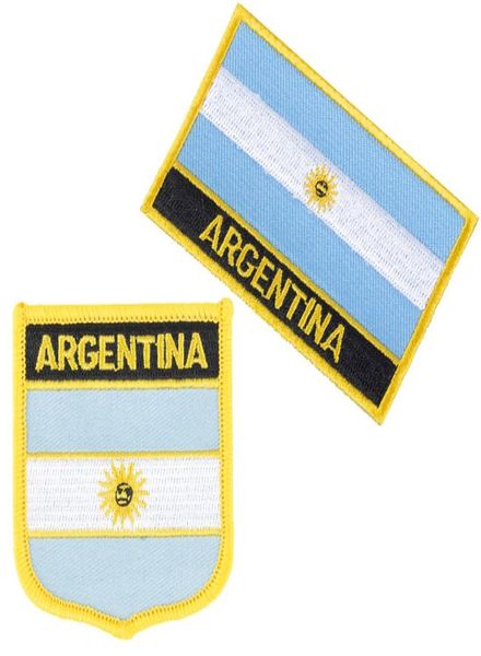 Parche bordado para planchar con bandera de Argentina, 2 uds. Por juego PT000525371235