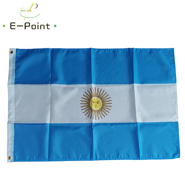 Drapeau de l'Argentine Pays National 3 * 5ft (90cm * 150cm) Polyester Bannière Décoration volant maison jardin drapeau
