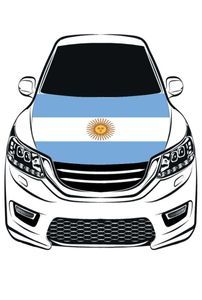 Argentine National Flag Car Hood Cover 33x5ft 100 PolyesterEngine Les tissus élastiques peuvent être lavés Banner de voiture de voiture 3580901