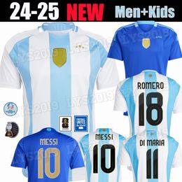 ArgENtiNA Soccer Jersey 2024 2025 Equipo nacional Camiseta de fútbol local visitante 24/25 Versión del jugador MESSIS DI MARIA LAUTARO MARTINEZ hombres kit mujeres MAC ALLISTER DYBALA