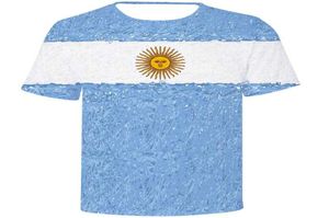 Argentine T-shirt country drapeau à manches courtes Banner Bleu Bannière Banne Colorfast Po Robe Unisexe Taille Vêtements Impression TSH3277305