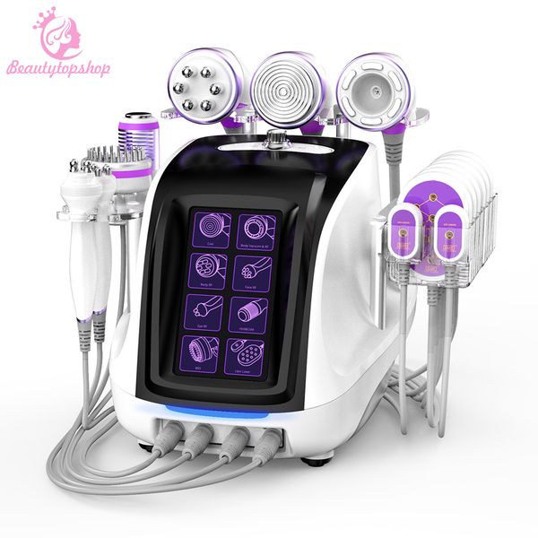 Aristorm 9 In1 40k Cavitación 2.5 Cuerpo Shaping RF Led Láser 5MW Microcorriente delgada Máquina de belleza con martillo frío y caliente