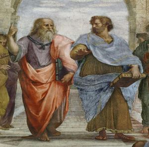 Peintures d'aristote et de Platon, Film d'art imprimé, affiche en soie, décoration murale de maison, 60x90cm, 8147139