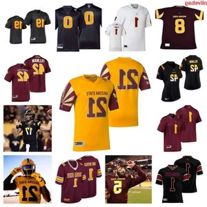 Maillot de football Arizona 2024 State Sun Devils 24 Tate Romney 99 C.J. Fite 72 Sione Finau 74 Sean Na'a 96 Anthonie Cooper 17 Kaleb Black 6 High