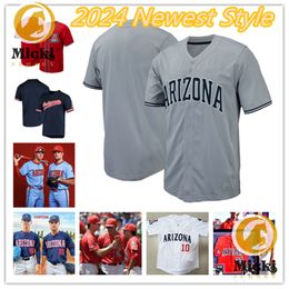 Maillot de baseball de l'Arizona Tommy Splaine Garrett Irvin TJ Nichols Quinn Flanagan Anthony Susac Javyn Pimental 2024 Maillots des Wildcats de l'Arizona cousus sur mesure