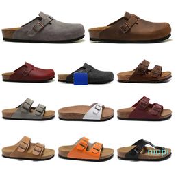 Arizona Designer Sandales Hommes Femmes Microfibre Birko-Flor Slides Sliders Boston Soft Mules Semelle intérieure Sabots Intérieur Pantoufle Flip Flop Pantoufles Chaussures S98