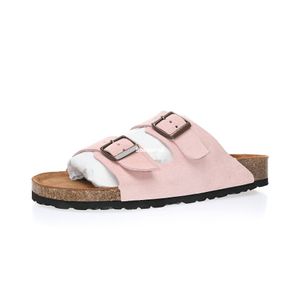 Sandalias de cuero de gamuza de Arizona para hombres Sandalias de lujo para mujer Zapatillas con plantilla de corcho Zapatillas para mujer Zapatos para hombre Chanclas para mujer Zapato sin cordones para hombre 0129418