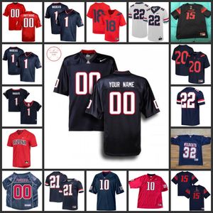 Camiseta de fútbol de los Arizona Wildcats JALEN HARRIS ANTHONY SIMPSON JACOB COWING ISAIAH RUTHERFORD JAYDIN JOVEN TETAIROA MCMILLAN CHRISTIAN ROLAND-WALLACE