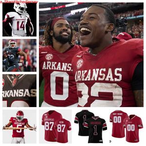 Arkansas Razorbacks Voetbalshirt 15 Jaheim Singletary 40 Landon Jackson 16 Isaiah Sategna 16 Jaylon Braxton 80 Shamar Easter 0 Green 9 Hasz 53 Ty'Kieast Crawford